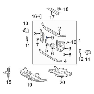 Toyota FJ Cruiser Header Panel Brackets & Hardware — CARiD.com