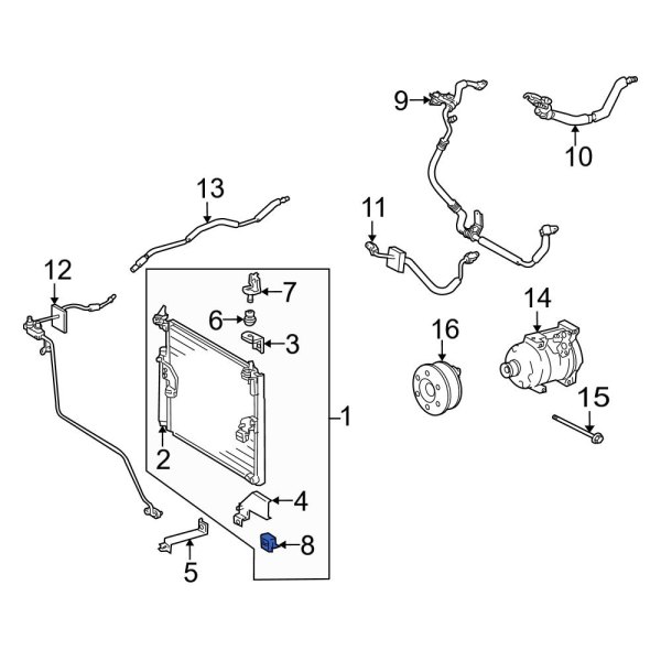 A/C Condenser Bracket Insulator