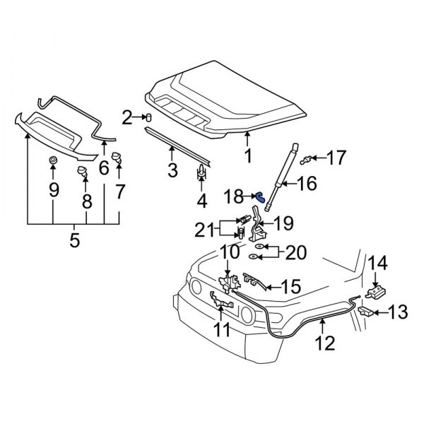 Hood Lift Support Stud