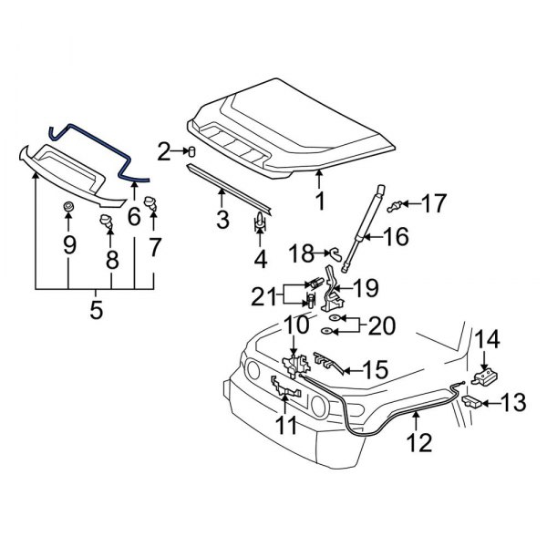 Hood Scoop Gasket