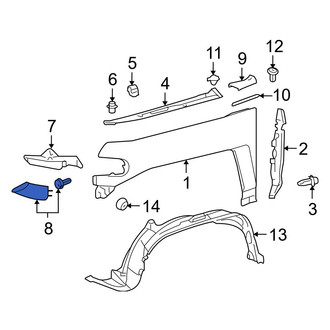 Toyota OE - Front Right Bumper Cover Spacer Panel