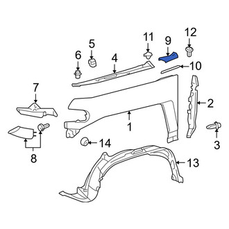 Toyota OE - Front Right Upper Fender Filler Panel
