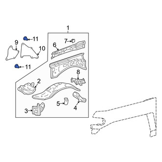 Toyota OE - Front Inner Fender Apron Clip