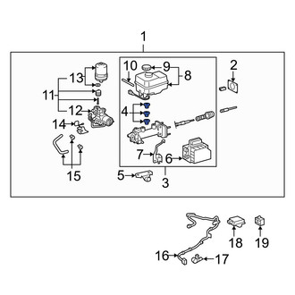 Toyota OE - Brake Master Cylinder Reservoir Gasket