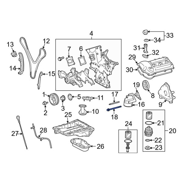 Engine Oil Filter Housing Bolt