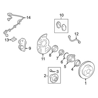 Toyota OE - Front Suspension - Brake Components (RWD)