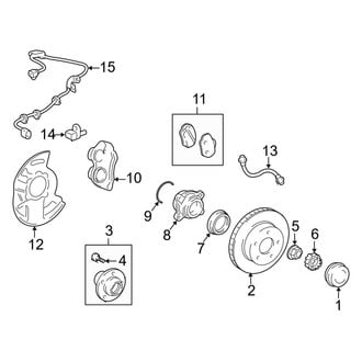 Toyota OE - Front Suspension - Brake Components (Base 4WD)