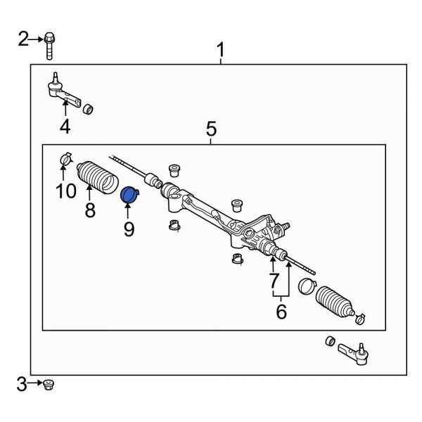 Rack and Pinion Bellows Clamp