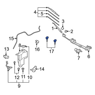 Toyota OE - Front Windshield Washer Nozzle