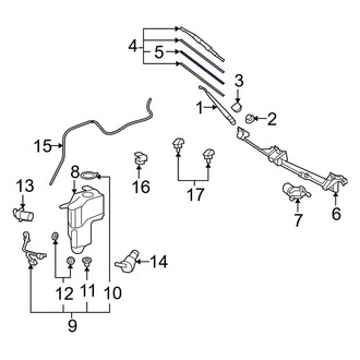 Toyota OE - Rear Wiper Blade Refill Set