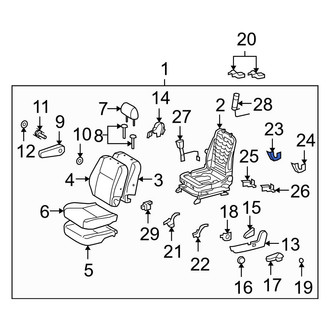 Toyota OE - Front Right Outer Seat Back Recliner Adjustment Mechanism Cover