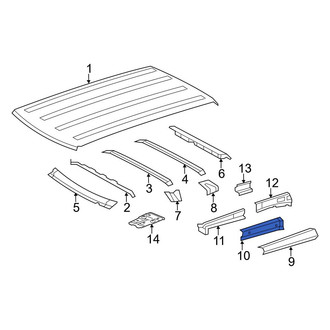 Toyota OE - Left Roof Side Rail Reinforcement