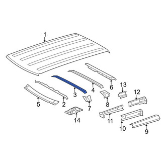 Toyota OE - Center Roof Bow