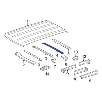 Toyota OE - Rear Roof Bow