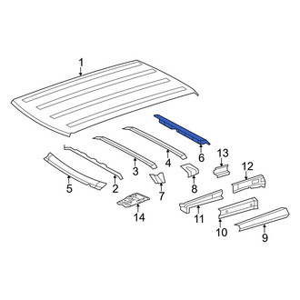 Toyota OE - Rear Roof Header Panel