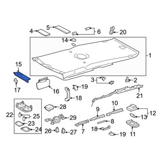 Toyota OE - Left Inner Sun Visor