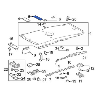 Toyota OE - Rear Roof Insulator