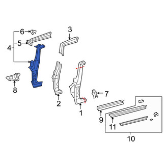 Toyota OE - Left Inner Body A-Pillar