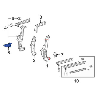 Toyota OE - Left Body A-Pillar Reinforcement