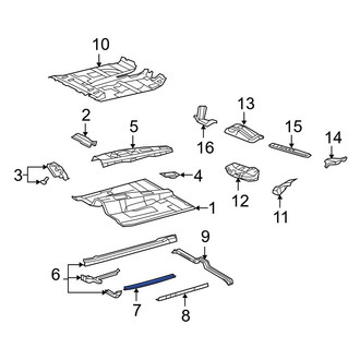 Toyota OE - Front Right Outer Floor Side Rail Reinforcement