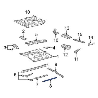 Toyota OE - Front Right Inner Floor Side Rail Reinforcement