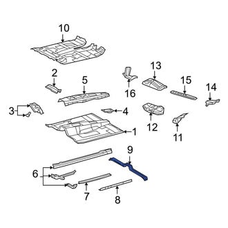 Toyota OE - Center Floor Pan Crossmember