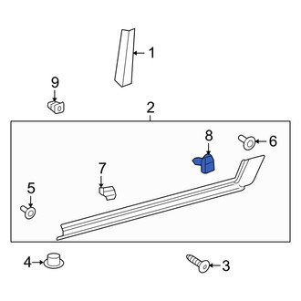Toyota OE - Front Wheel Arch Molding Clip
