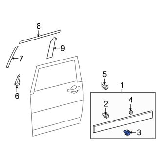 Toyota OE - Rear Lower Door Molding Clip