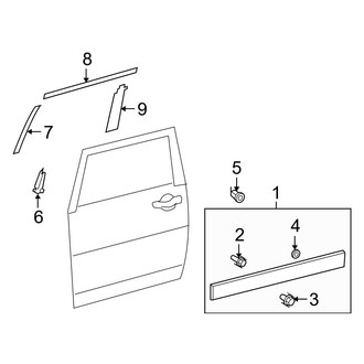 Toyota OE - Front Door - Exterior Trim