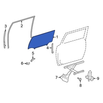 Toyota OE - Center Left Door Glass