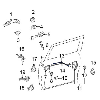 Toyota OE - Front Door Latch Cable