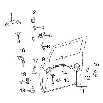 Toyota OE - Front Door Latch Cable