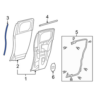 Toyota OE - Center Left Door Seal