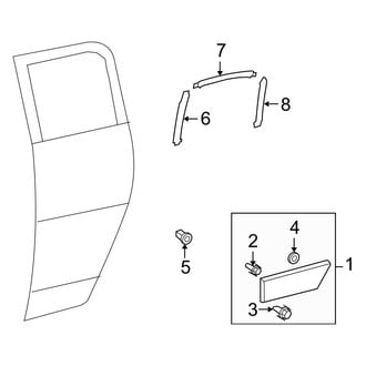 Toyota OE - Rear Door - Exterior Trim