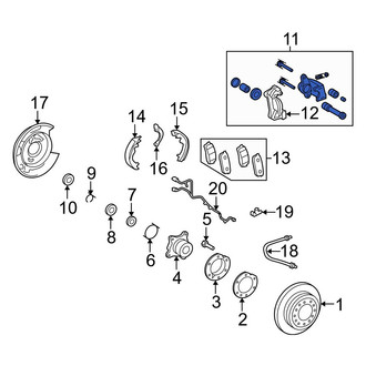 Toyota OE - Rear Left Disc Brake Caliper