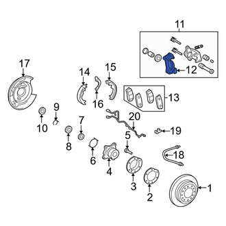 Toyota OE - Rear Left Disc Brake Caliper Bracket