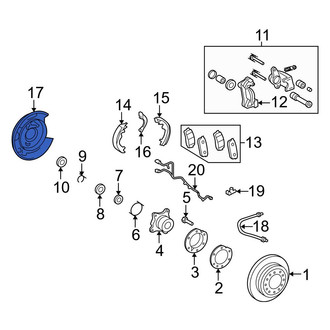 Toyota OE - Rear Right Brake Backing Plate