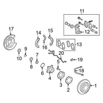 Toyota OE - Rear Suspension - Brake Components