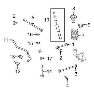 Toyota OE - Rear Suspension - Stabilizer Bar & Components
