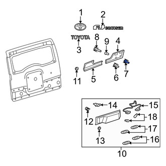 Toyota OE - Rear Lower Door Molding Clip
