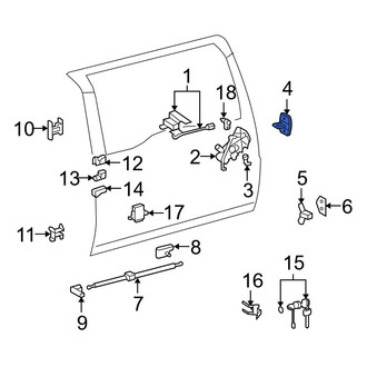 Toyota OE - Rear Door Lock Striker Pin