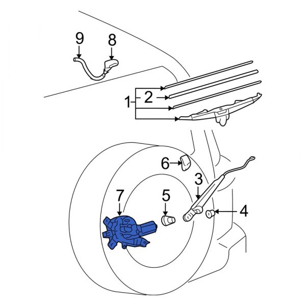 Back Glass Wiper Motor