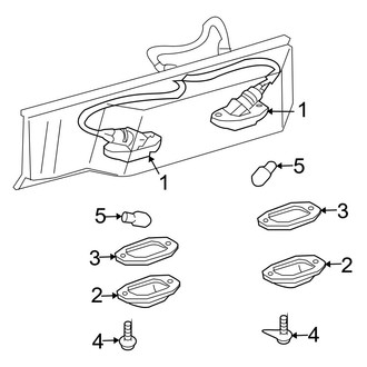 Toyota OE - Rear Lamps - License Lamps