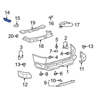 Toyota OE - Rear Left Upper Bumper Cover Support Rail