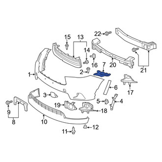 Toyota OE - Front Right Bumper Cover Support Rail