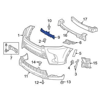 Toyota OE - Front Center Bumper Cover Support Rail