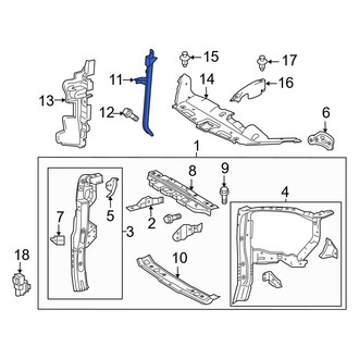 Toyota OE - Front Hood Latch Support