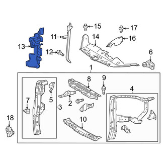 Toyota OE - Front Left Radiator Support Air Deflector
