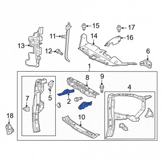 Toyota Oe Toyota Highlander 18 Radiator Support