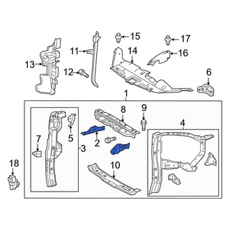 Toyota OE - Left Radiator Support Panel Brace